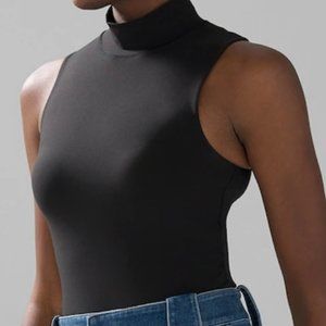 BP by Nordstrom Black Mock Neck Cropped Halter Top